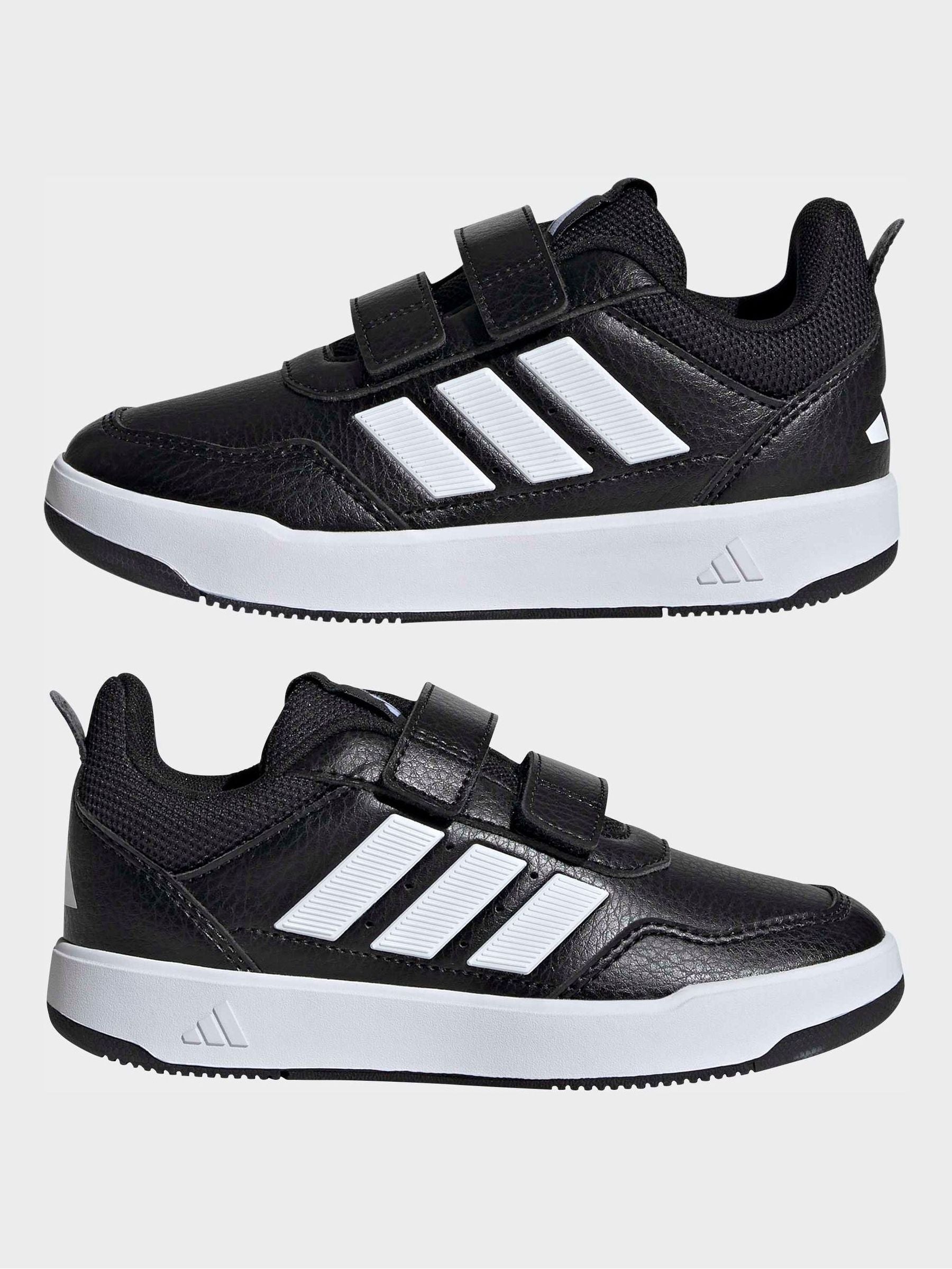 adidas Black/White Hook and Loop Tensaur Sport 3.0 Junior Trainers image 6