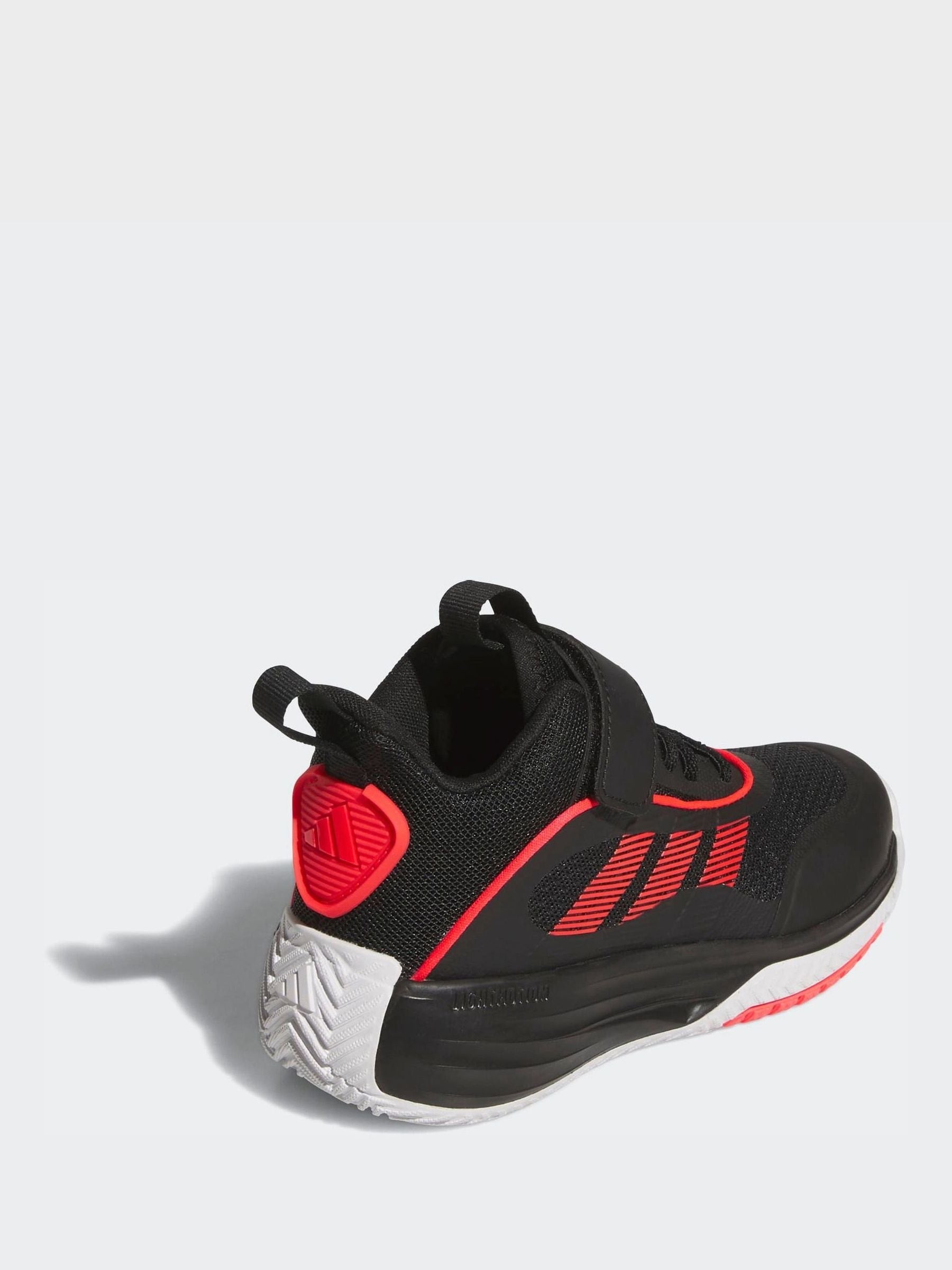 adidas Black/Red Ownthegame 3.0 Kids Trainers image 4