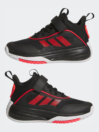 adidas Black/Red Ownthegame 3.0 Kids Trainers image 5