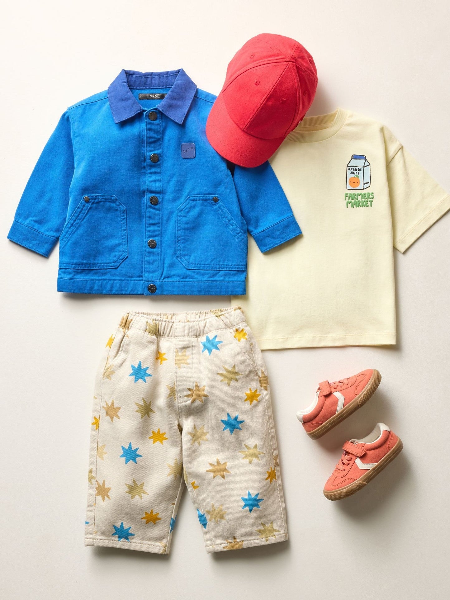 Multi Star Print Pull On Wide Trousers (3mths-7yrs) image 2