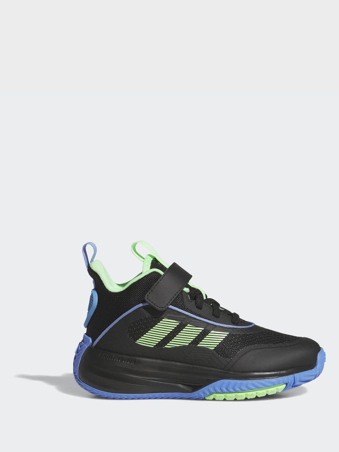 adidas Black/Green Ownthegame 3.0 Kids Trainers image 1