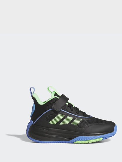 adidas Black/Green Ownthegame 3.0 Kids Trainers image 1