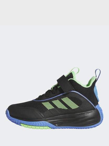 adidas Black/Green Ownthegame 3.0 Kids Trainers image 2