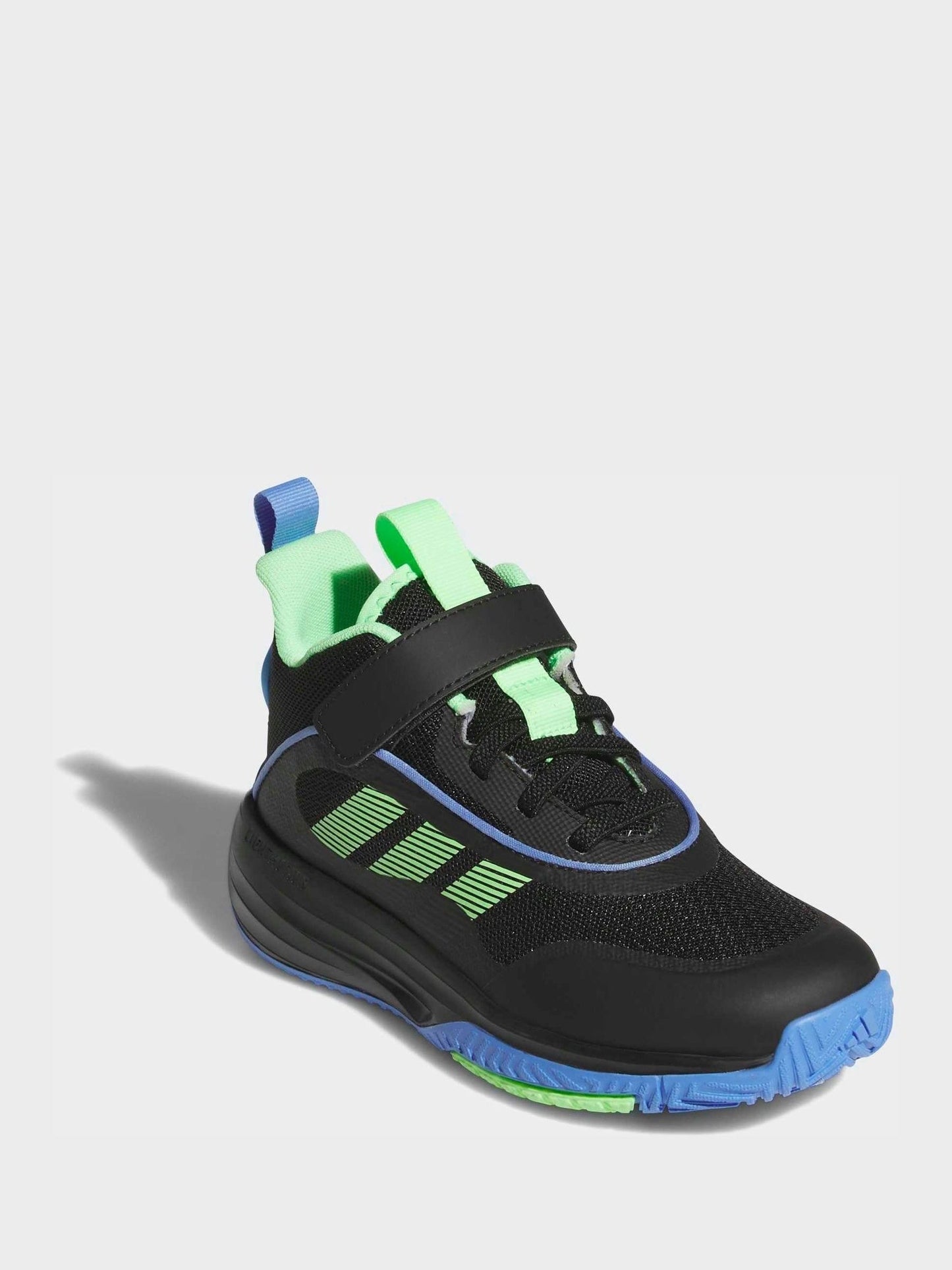 adidas Black/Green Ownthegame 3.0 Kids Trainers image 3