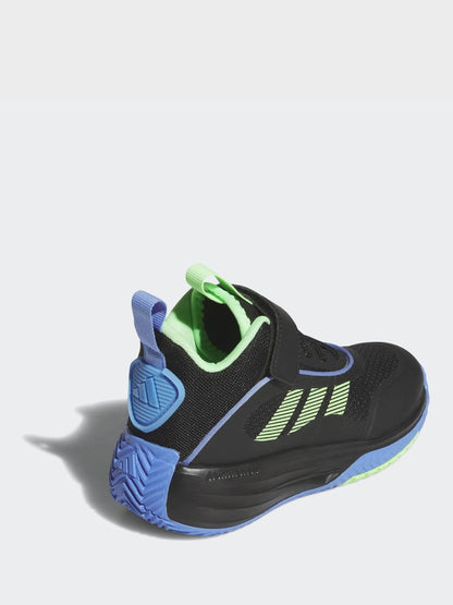 adidas Black/Green Ownthegame 3.0 Kids Trainers image 4