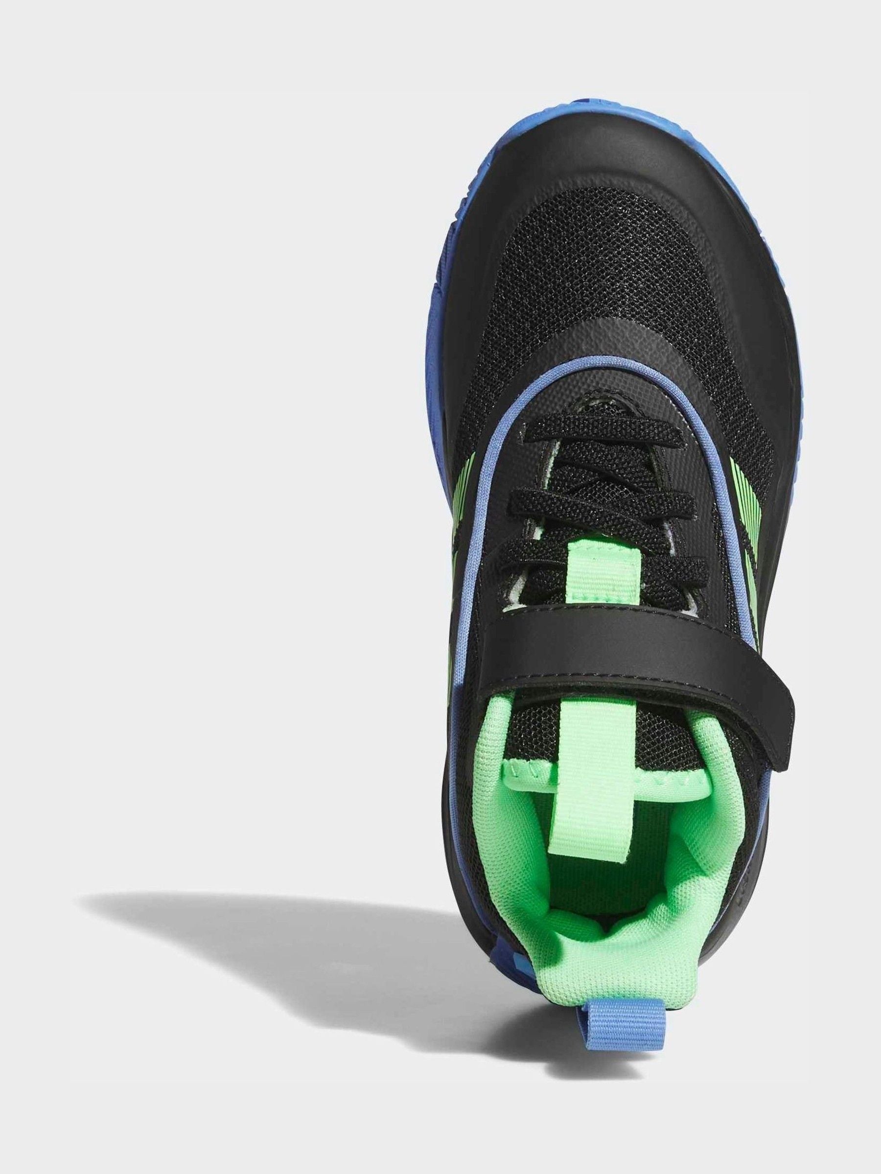 adidas Black/Green Ownthegame 3.0 Kids Trainers image 6