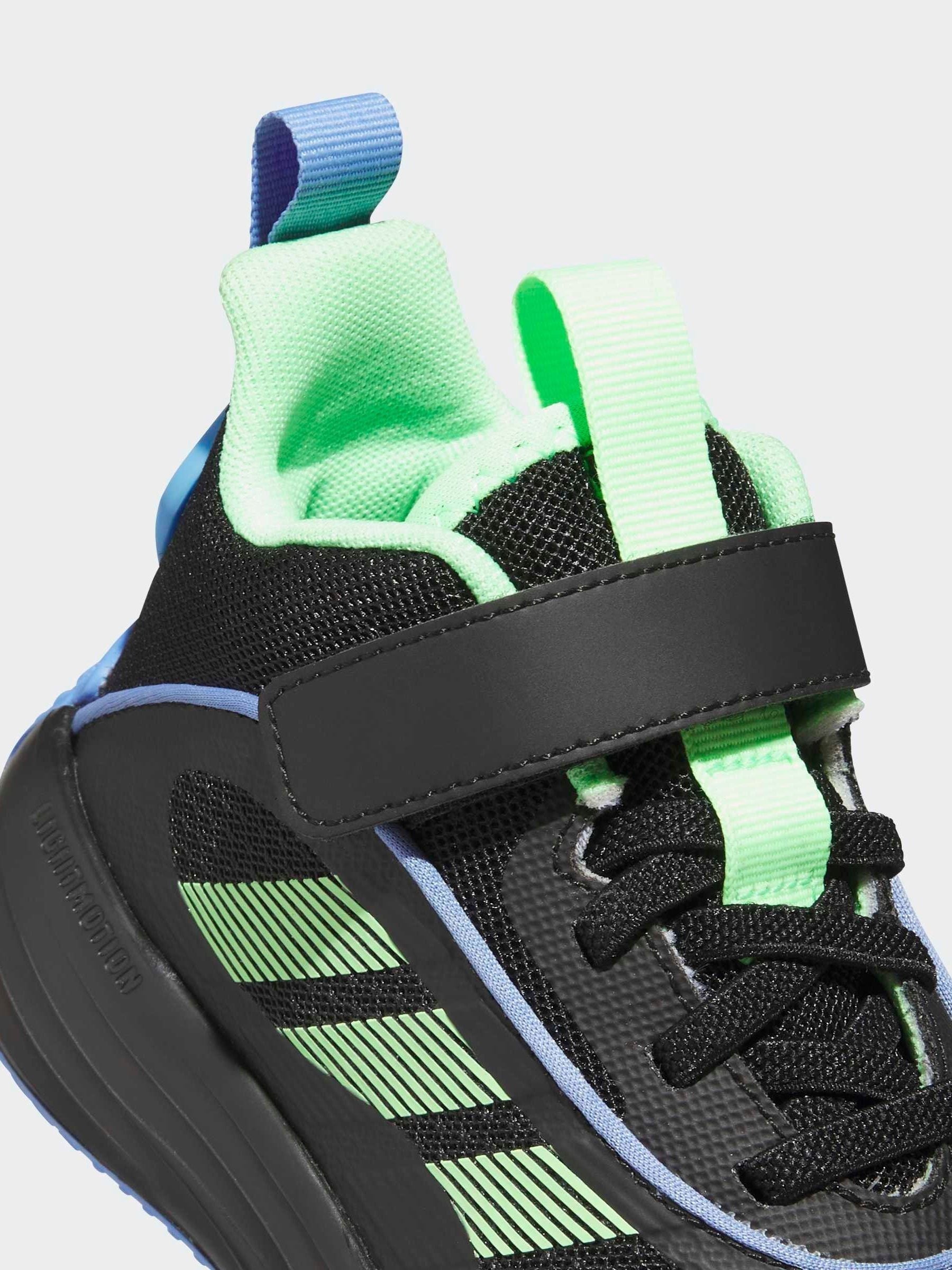 adidas Black/Green Ownthegame 3.0 Kids Trainers image 8