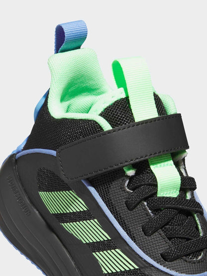 adidas Black/Green Ownthegame 3.0 Kids Trainers image 8