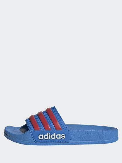 adidas Blue/Red Adilette Kids Swim Sandals image 3