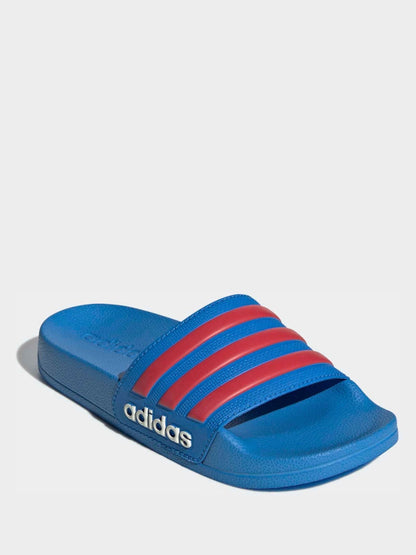 adidas Blue/Red Adilette Kids Swim Sandals image 5