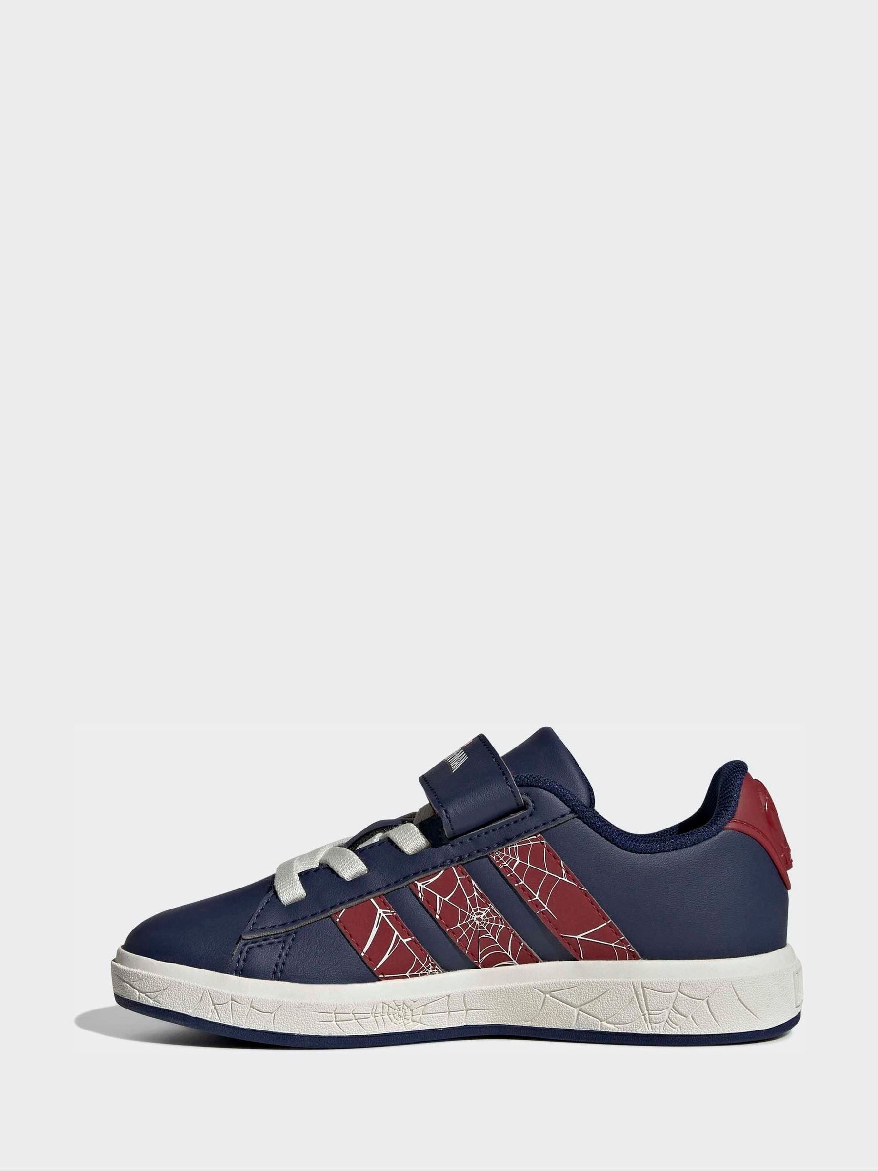 adidas Blue Marvel Spiderman Grand Court Kids Trainers image 3