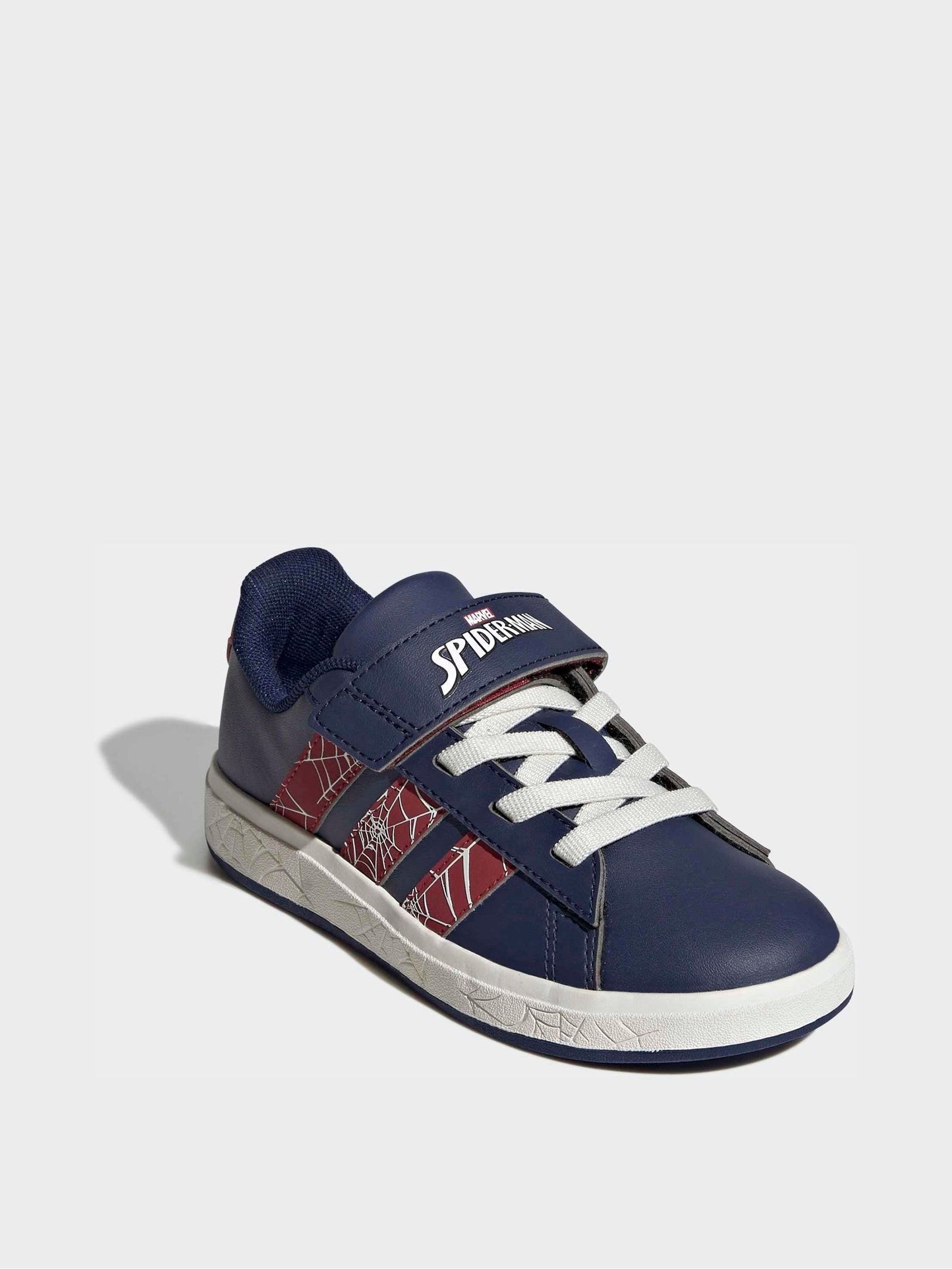 adidas Blue Marvel Spiderman Grand Court Kids Trainers image 4