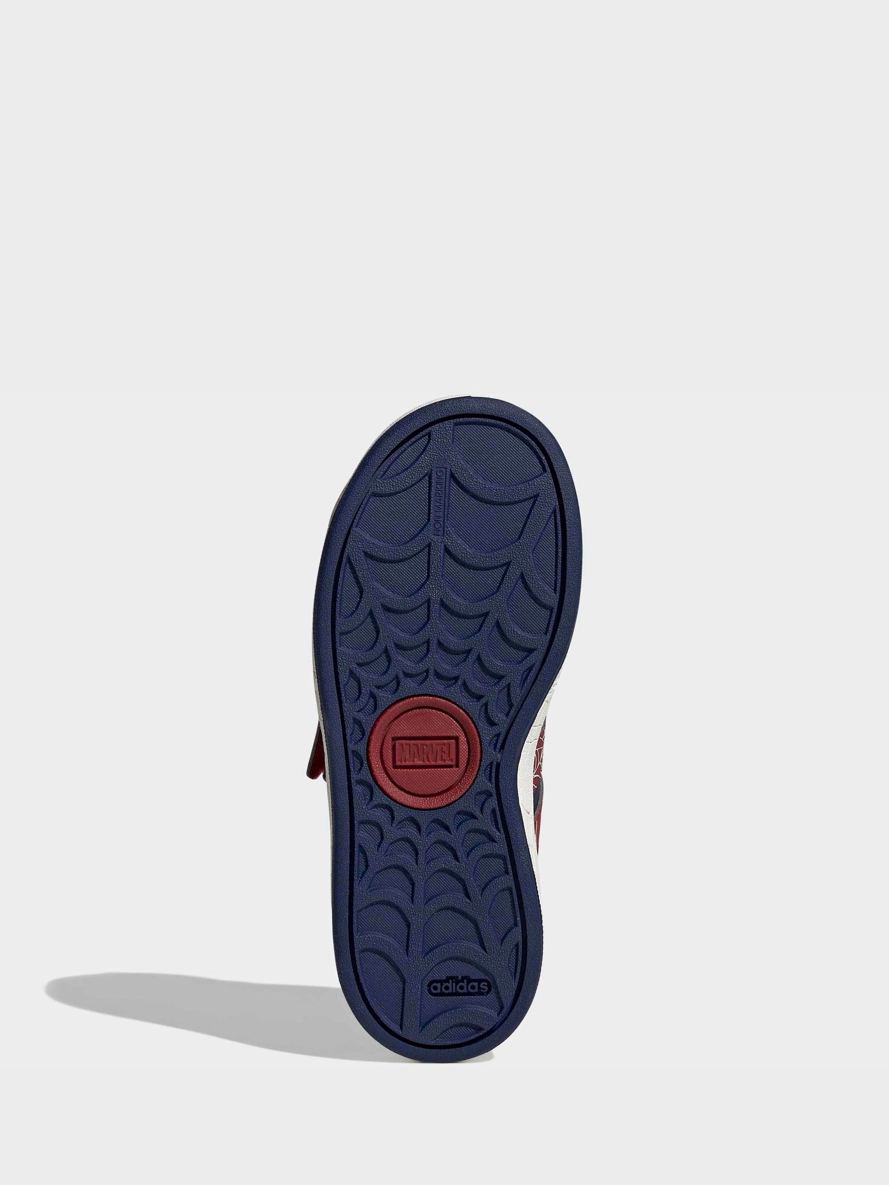 adidas Blue Marvel Spiderman Grand Court Kids Trainers image 7