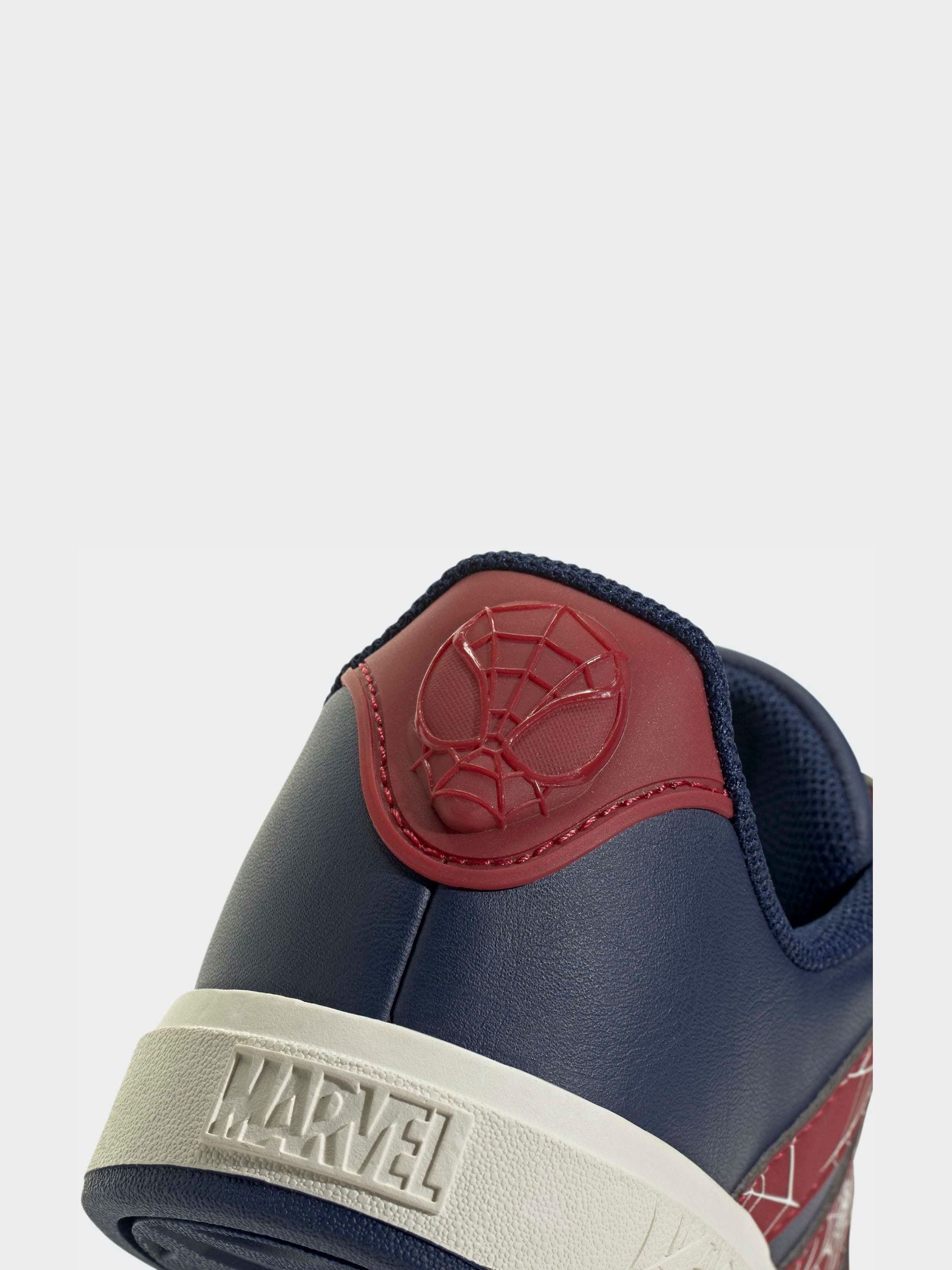 adidas Blue Marvel Spiderman Grand Court Kids Trainers image 9