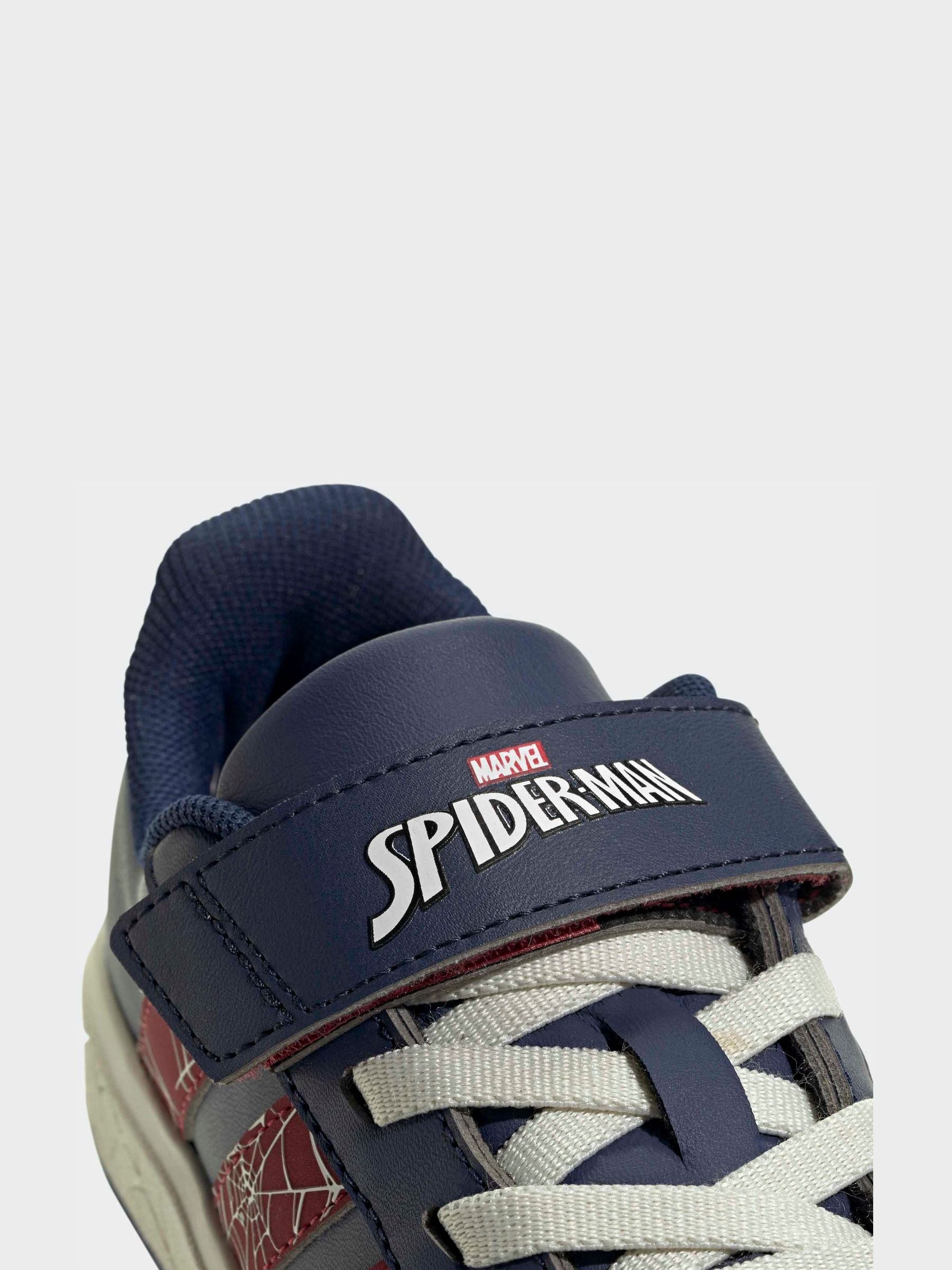 adidas Blue Marvel Spiderman Grand Court Kids Trainers image 10