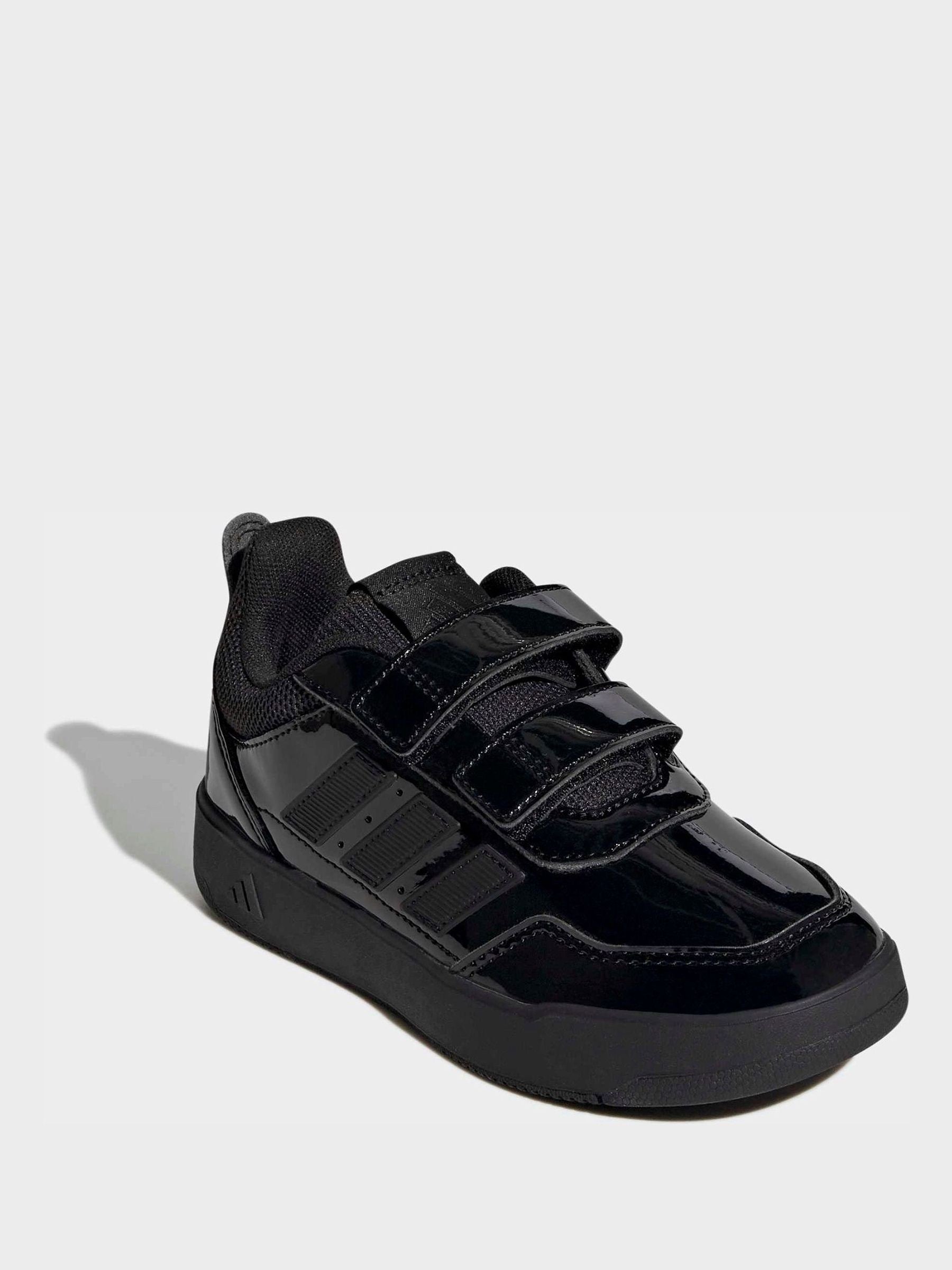 adidas Patent Black Hook and Loop Tensaur Sport 3.0 Junior Trainers image 2