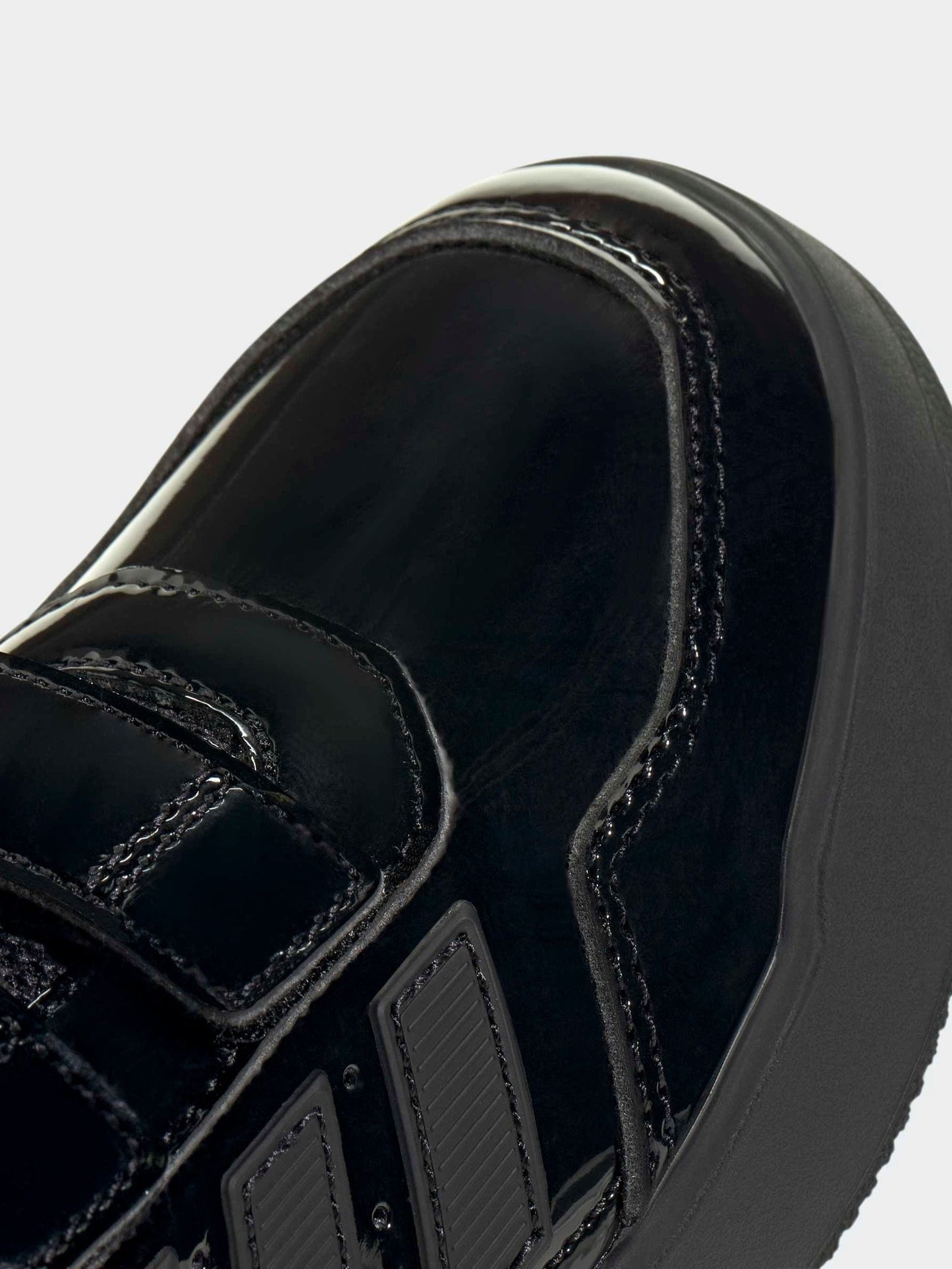 adidas Patent Black Hook and Loop Tensaur Sport 3.0 Junior Trainers image 9