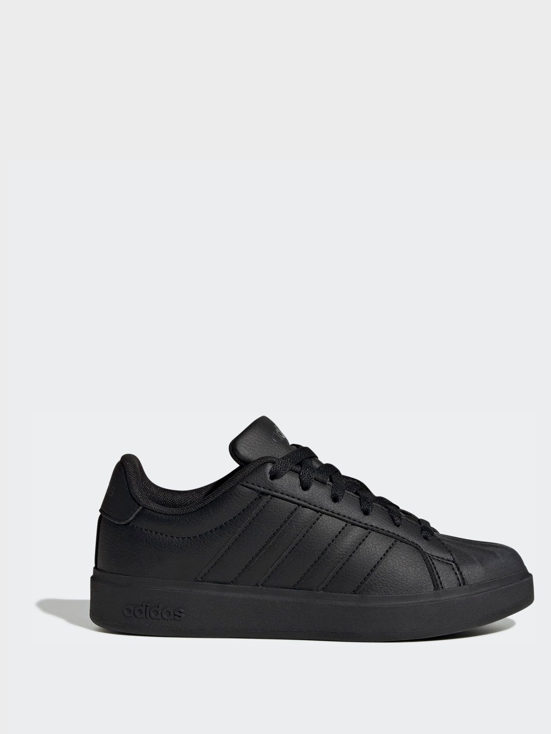 adidas Black Street Talk Lace Junior Trainers image 1