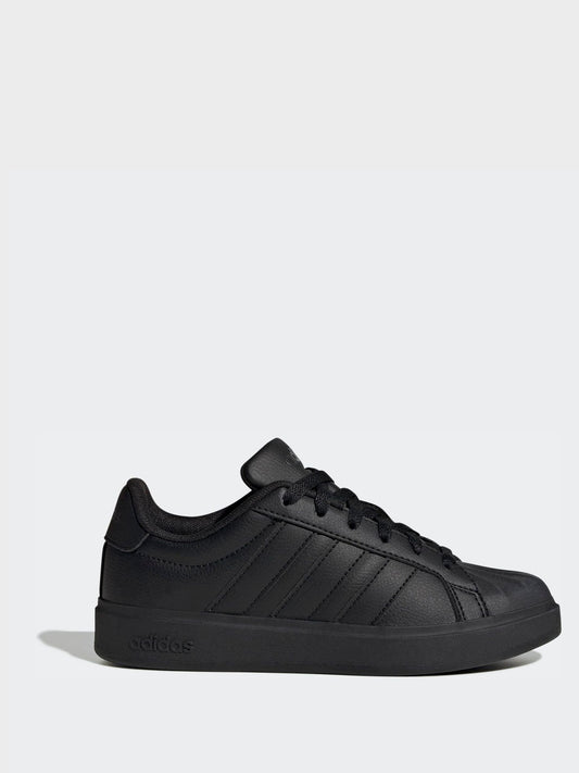 adidas Black Street Talk Lace Junior Trainers image 1