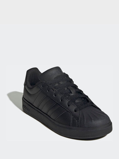 adidas Black Street Talk Lace Junior Trainers image 3