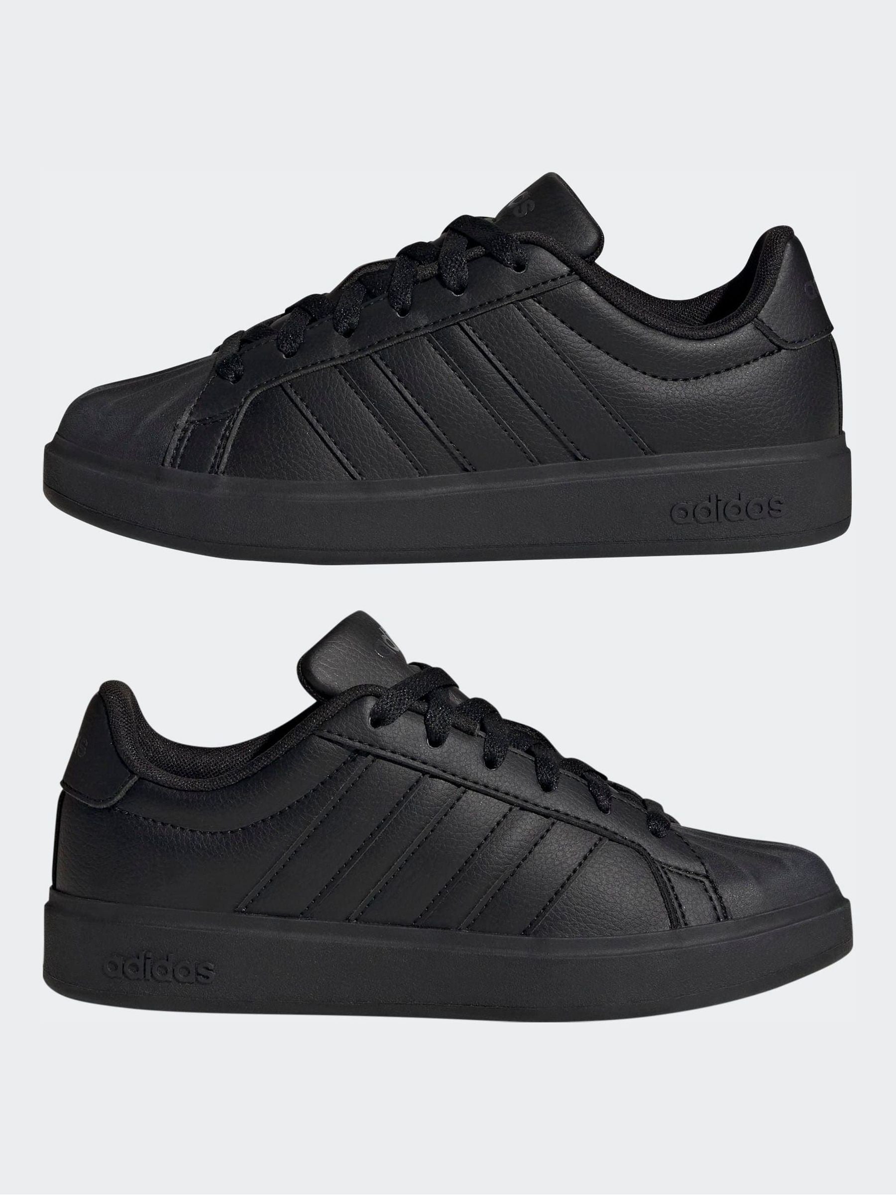 adidas Black Street Talk Lace Junior Trainers image 5