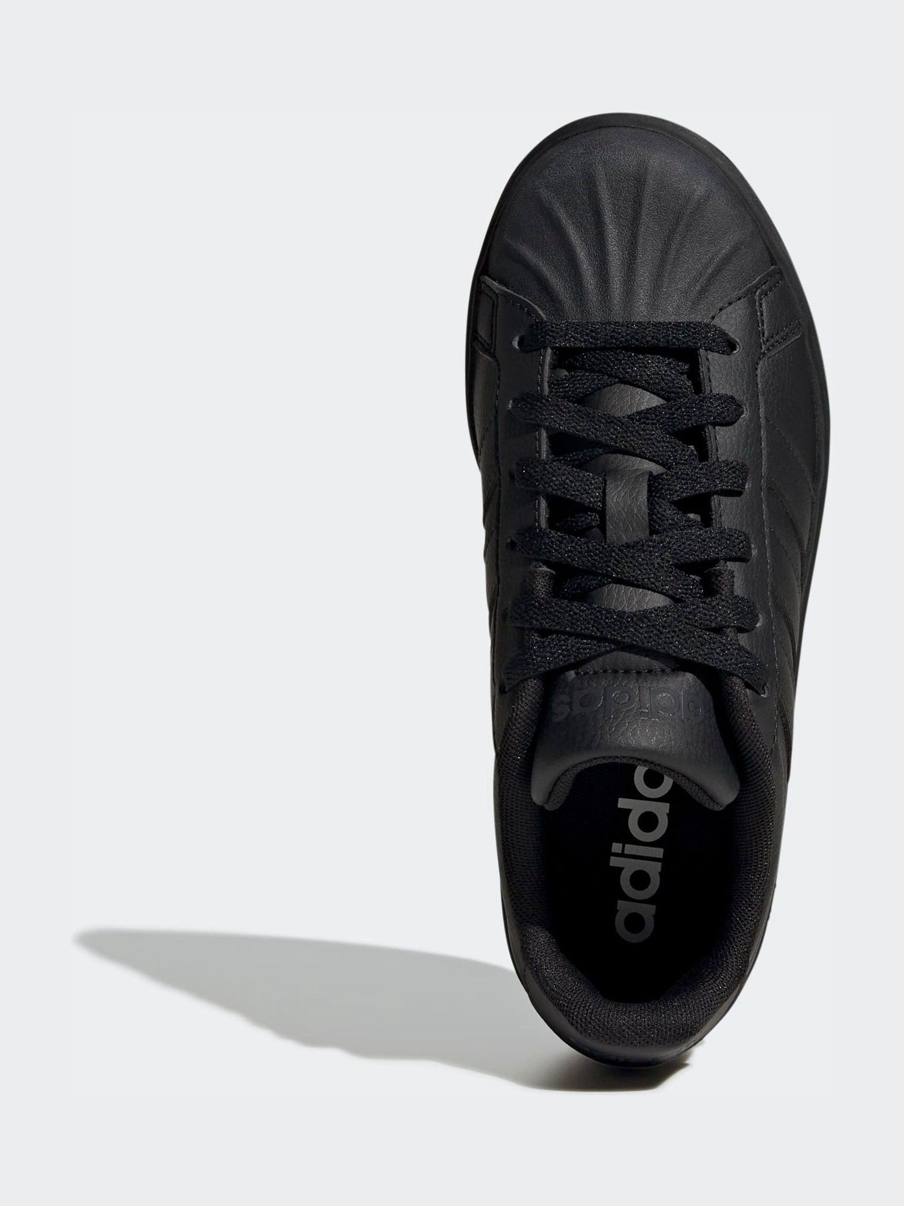 adidas Black Street Talk Lace Junior Trainers image 6