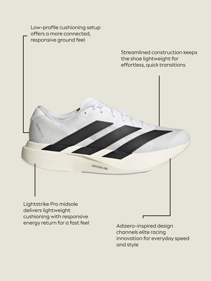 adidas White adizero Evo SL Junior Trainers image 4