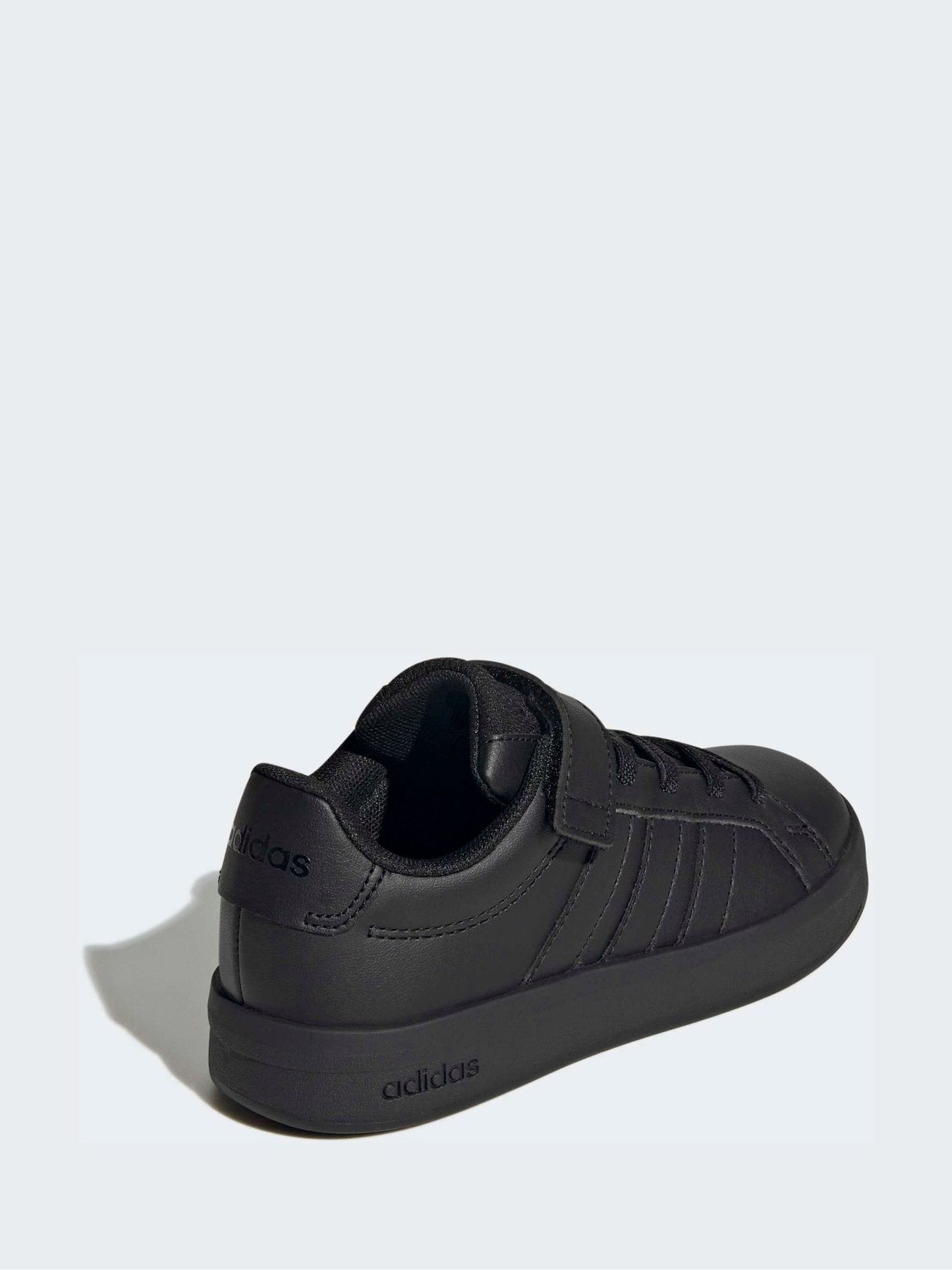 adidas Black Grand Court 3.0 Elastic Lace Kids Trainers image 4