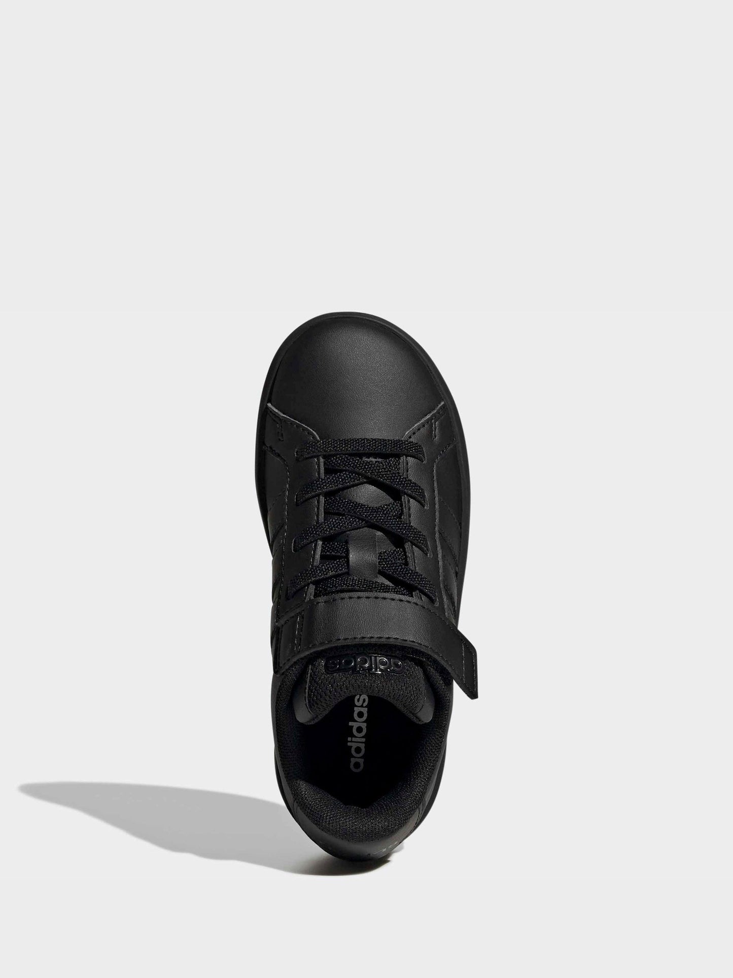 adidas Black Grand Court 3.0 Elastic Lace Kids Trainers image 5
