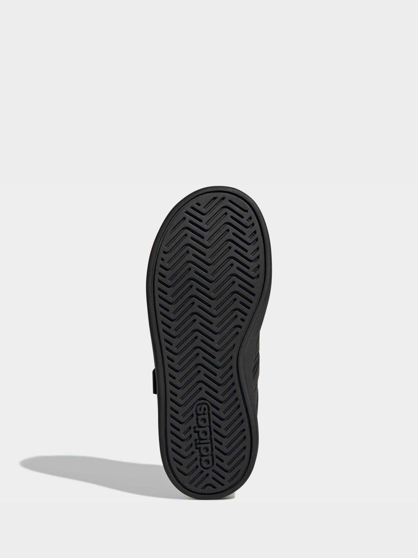 adidas Black Grand Court 3.0 Elastic Lace Kids Trainers image 6