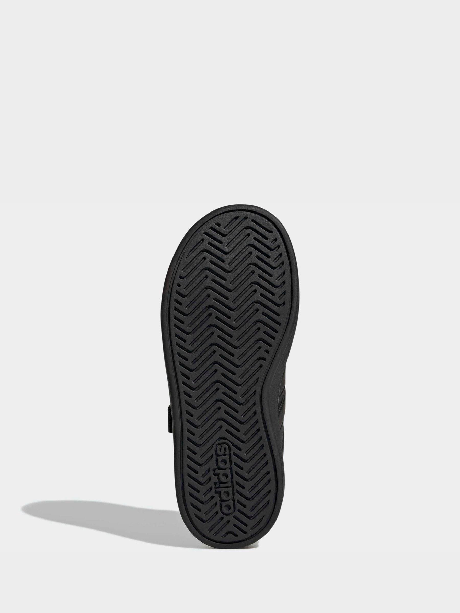 adidas Black Grand Court 3.0 Elastic Lace Kids Trainers image 6