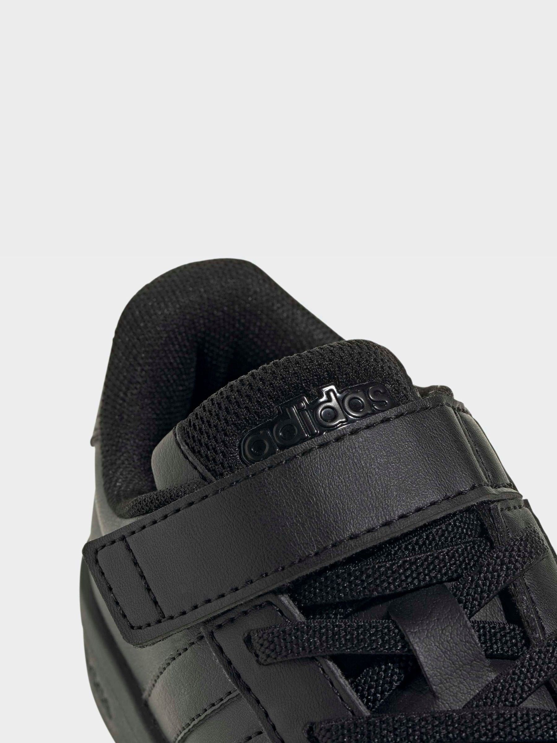 adidas Black Grand Court 3.0 Elastic Lace Kids Trainers image 8