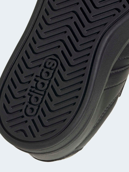 adidas Black Grand Court 3.0 Elastic Lace Kids Trainers image 9