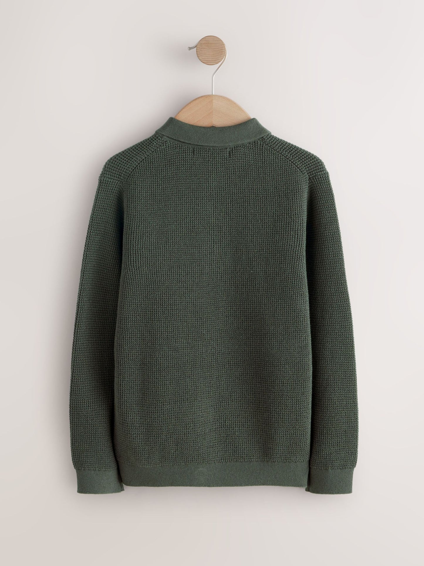 Dsiney Kidz - Dark Green Long Sleeve Textured Polo Shirt (3-16yrs) image 6