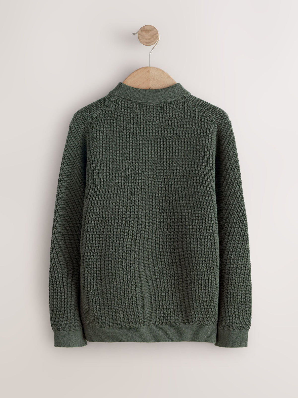 Dsiney Kidz - Dark Green Long Sleeve Textured Polo Shirt (3-16yrs) image 6