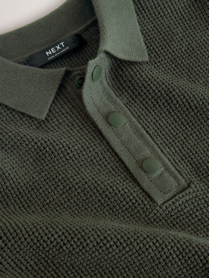 Dsiney Kidz - Dark Green Long Sleeve Textured Polo Shirt (3-16yrs) image 7
