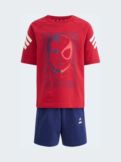 Dsiney Kidz - adidas Red Marvel Spider-Man T-Shirt and Shorts Set image 5