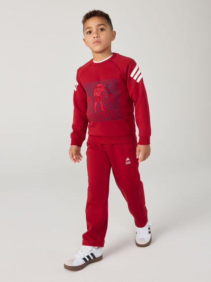 Dsiney Kidz - adidas Red Marvel Spider-Man   Sweatshirt and Jogger Little Kids Set image 1