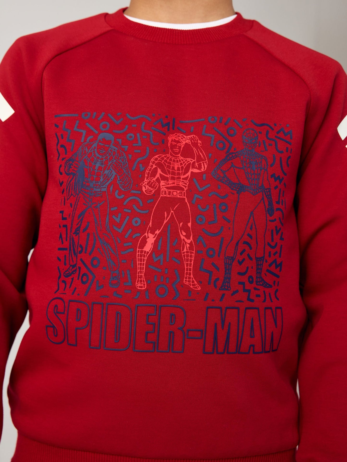 Dsiney Kidz - adidas Red Marvel Spider-Man   Sweatshirt and Jogger Little Kids Set image 5