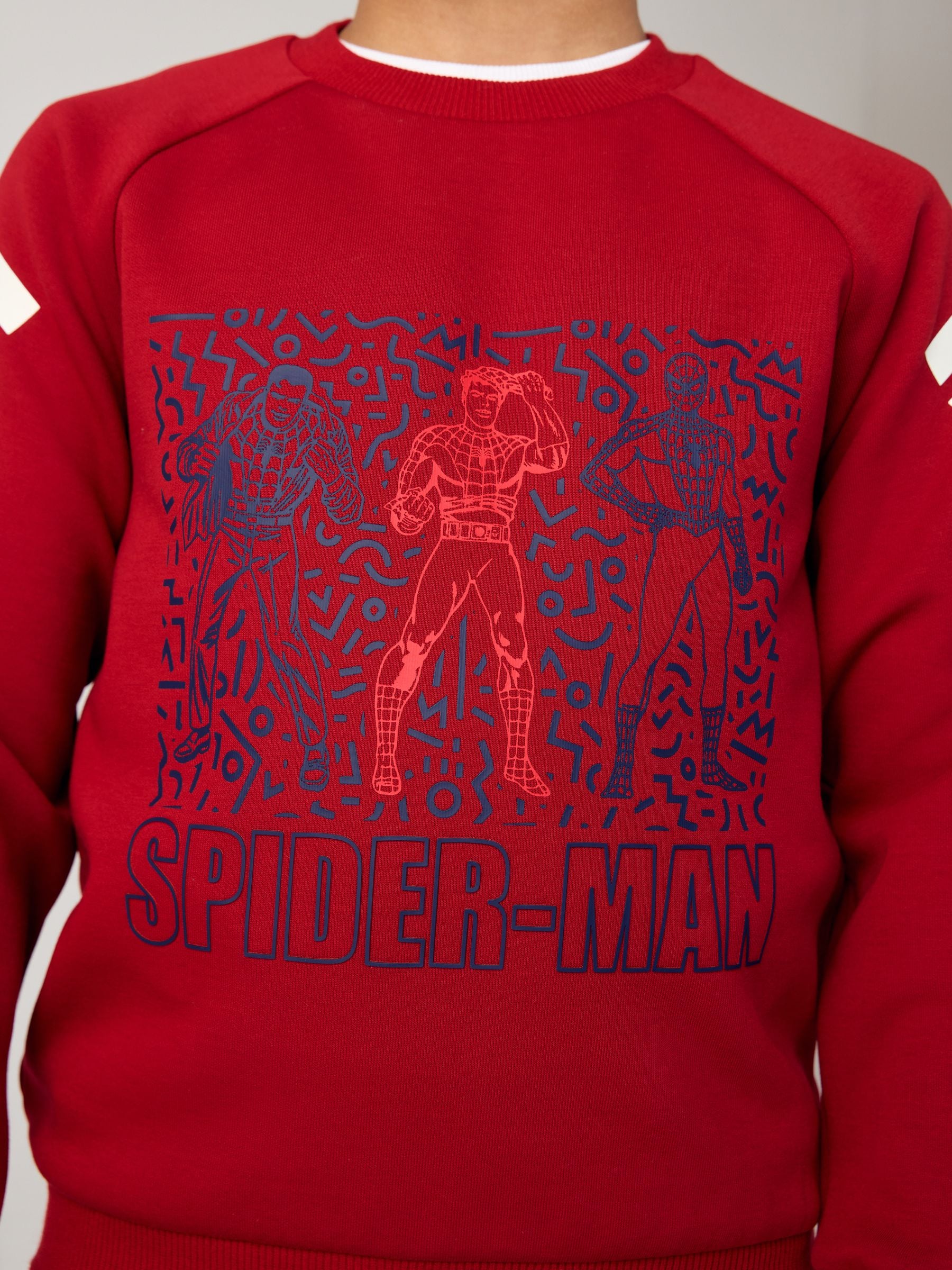 Dsiney Kidz - adidas Red Marvel Spider-Man   Sweatshirt and Jogger Little Kids Set image 5