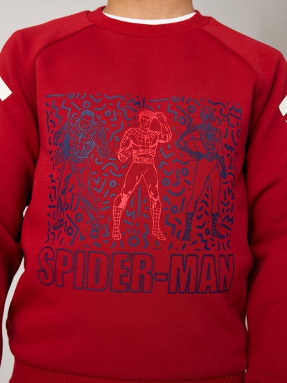 Dsiney Kidz - adidas Red Marvel Spider-Man   Sweatshirt and Jogger Little Kids Set image 5