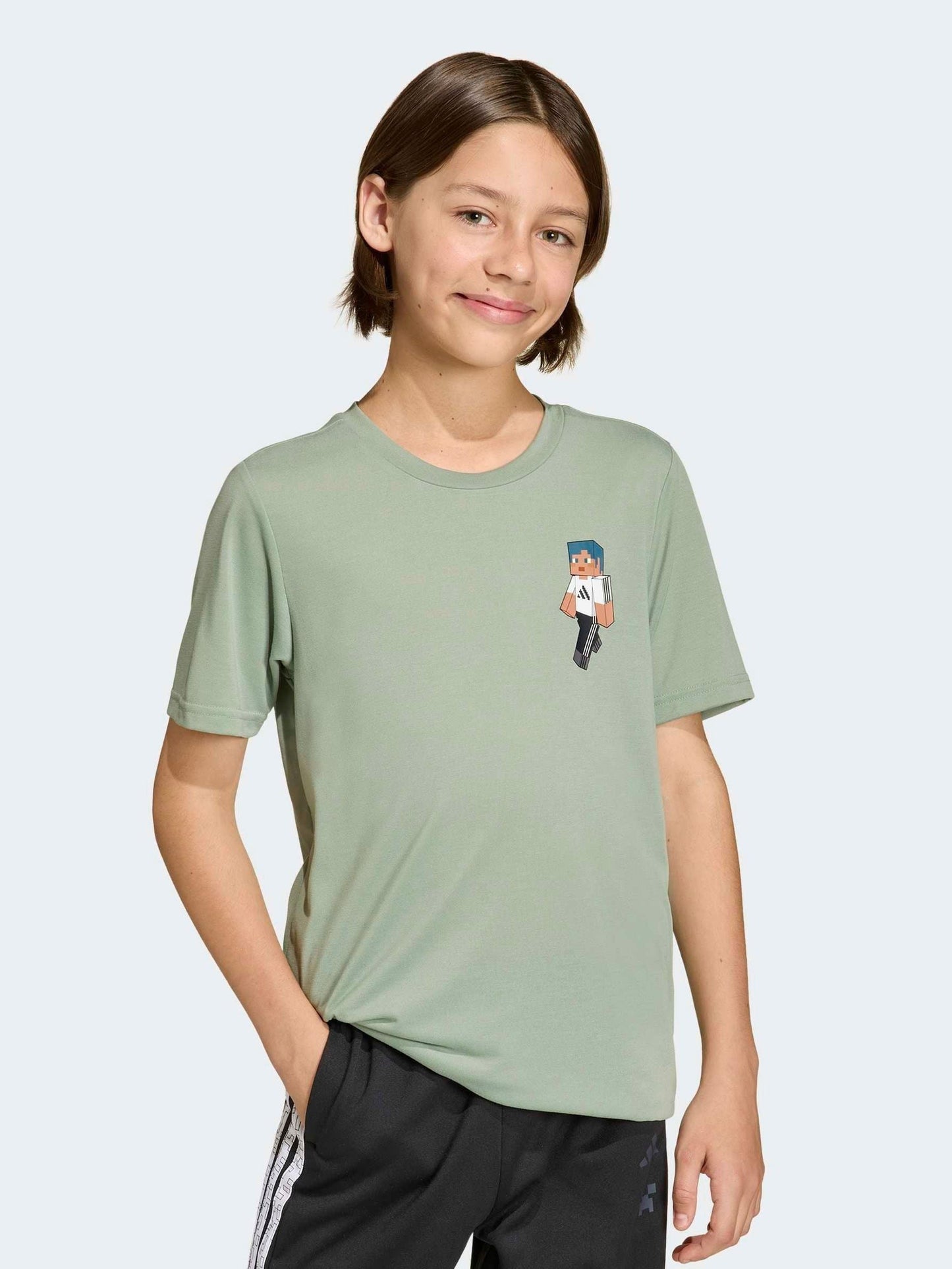 Dsiney Kidz - adidas Green Minecraft Training Climacool T-Shirt image 3