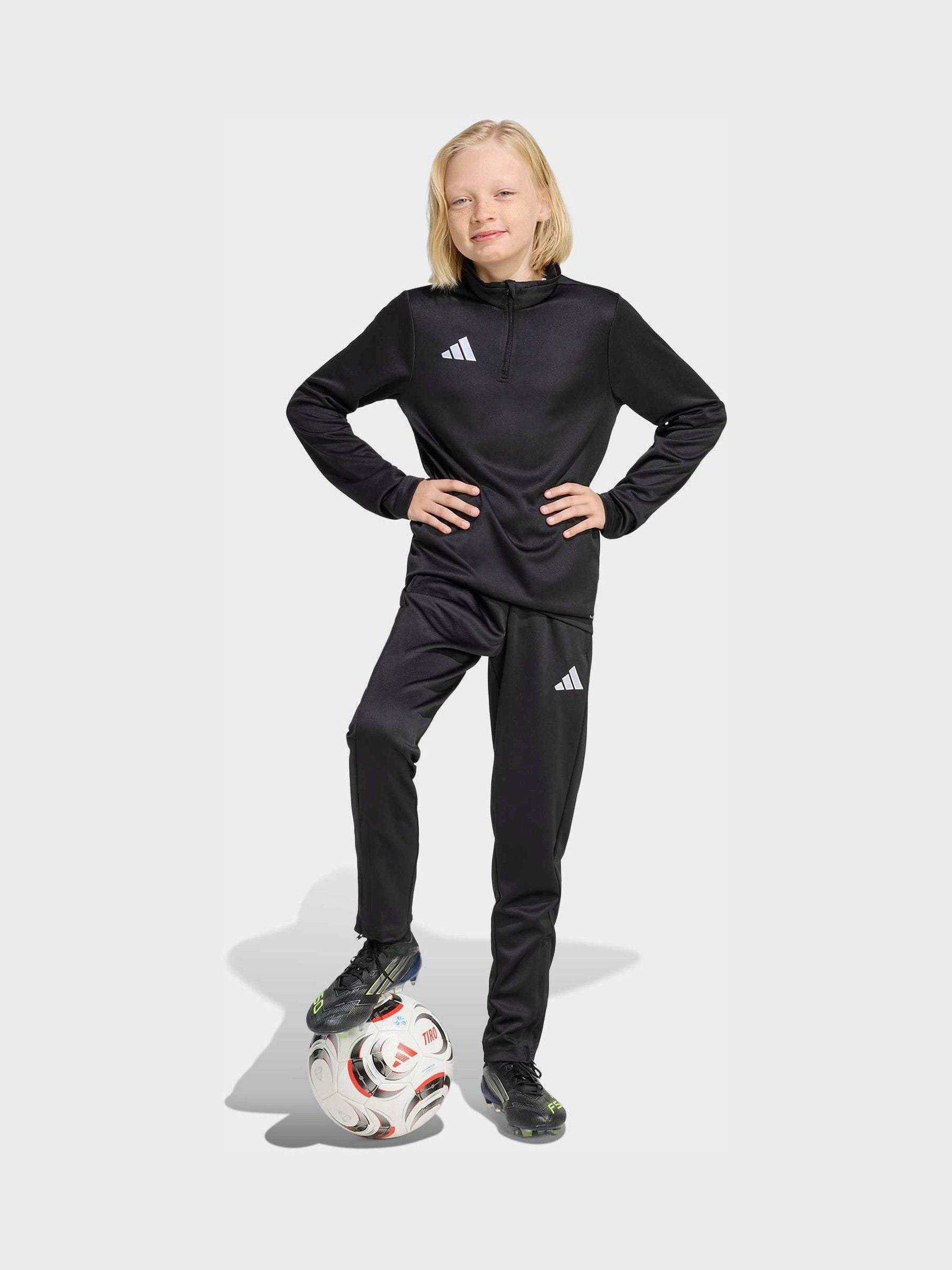 Dsiney Kidz - adidas Black Entrada26 Quarter Zip Training Top image 3