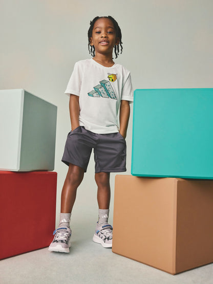 Dsiney Kidz - adidas White Minecraft Top  and Shorts Little Kids Set image 1