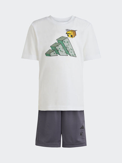 Dsiney Kidz - adidas White Minecraft Top  and Shorts Little Kids Set image 7