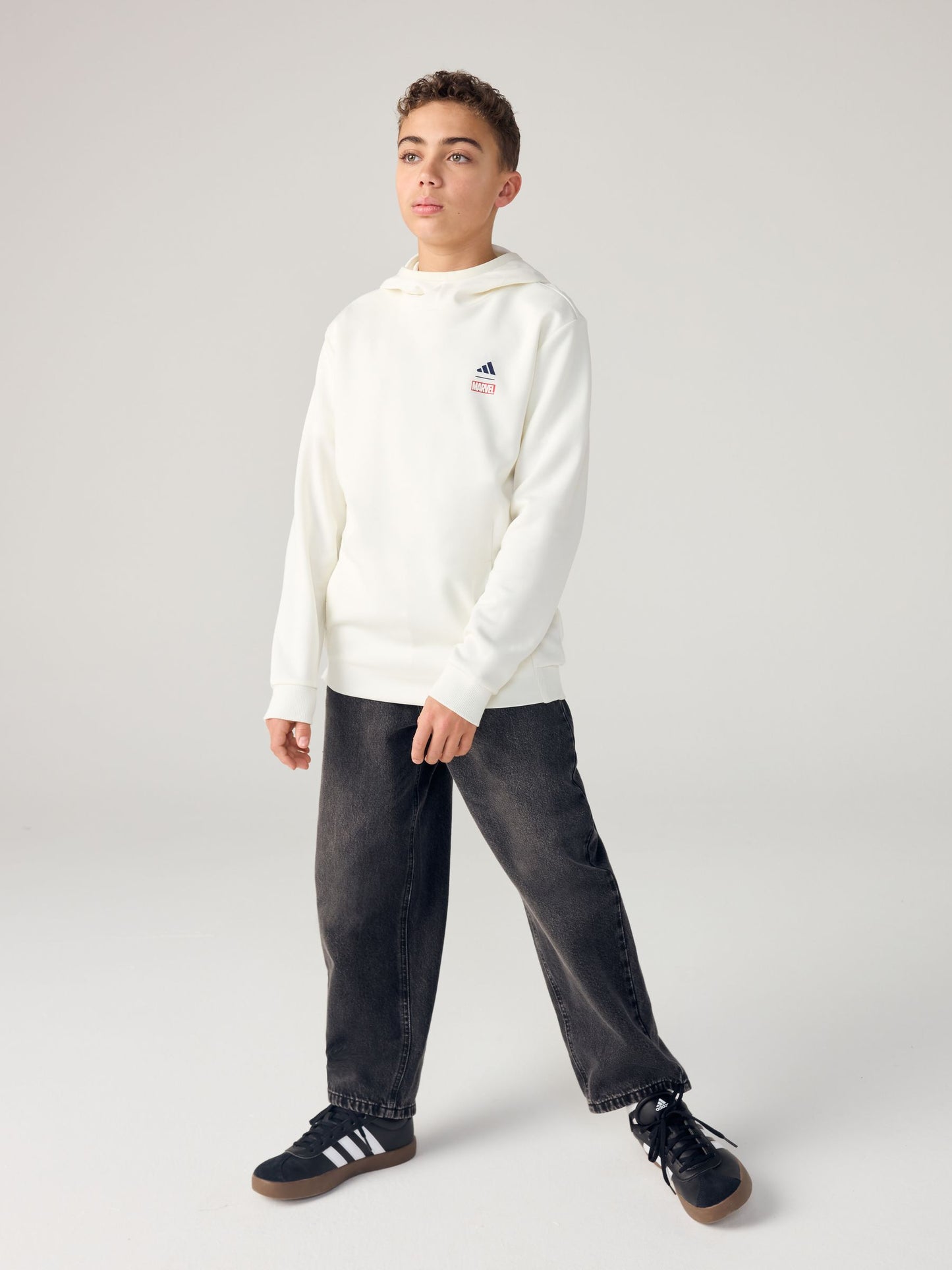 Dsiney Kidz - adidas White Marvel Spider-Man Graphic Hoodie image 3