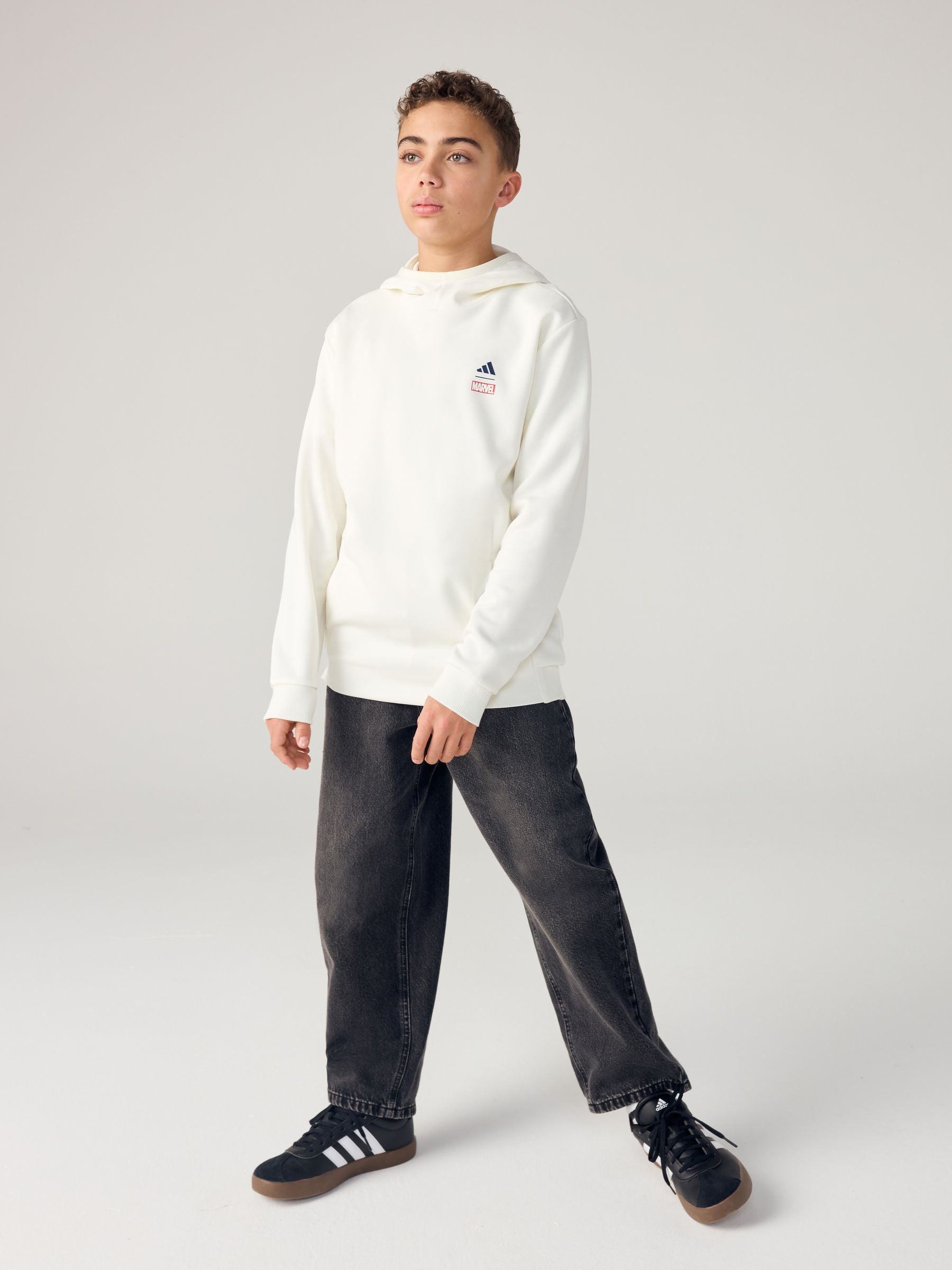 Dsiney Kidz - adidas White Marvel Spider-Man Graphic Hoodie image 3
