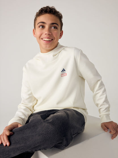 Dsiney Kidz - adidas White Marvel Spider-Man Graphic Hoodie image 4