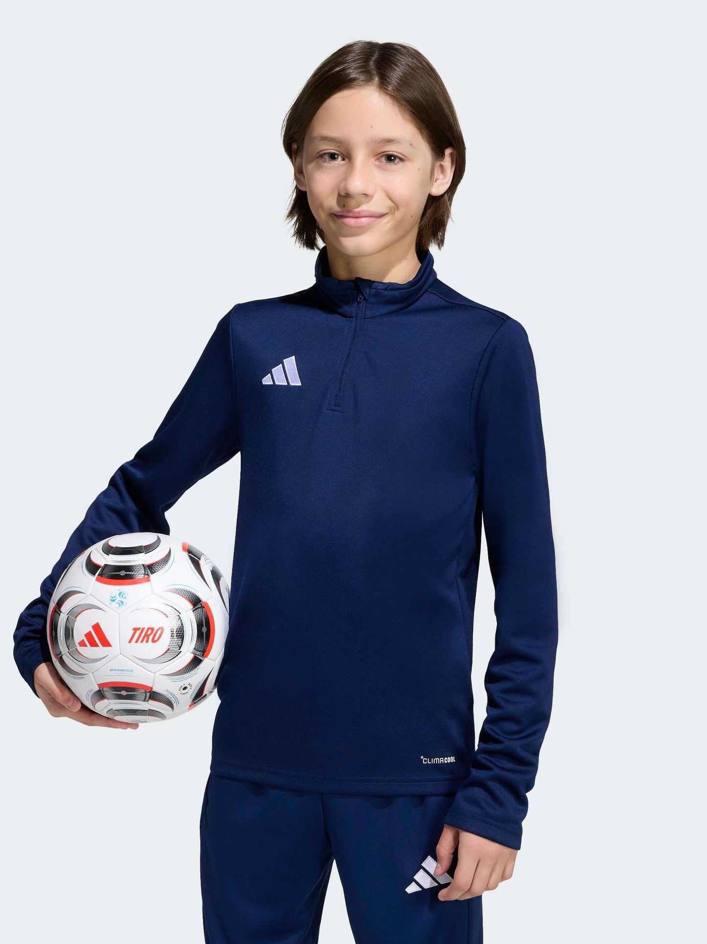 Dsiney Kidz - adidas Navy Blue Entrada26 Quarter Zip Training Top image 2