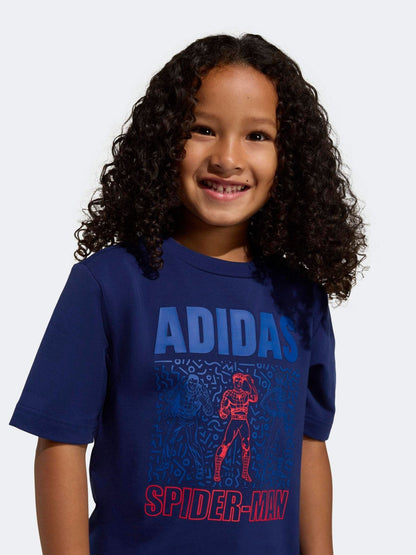 Dsiney Kidz - adidas Blue Marvel Spider-Man Little Kids T-Shirt image 5